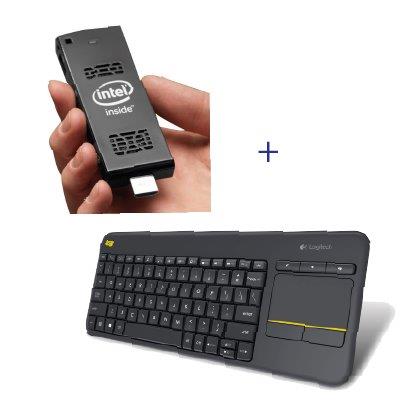 Pack Intel Compute Stick + Clavier avec touchpad Logitech